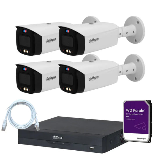 Kit de 4 caméras de surveillance extérieure DAHUA - Série TiOC