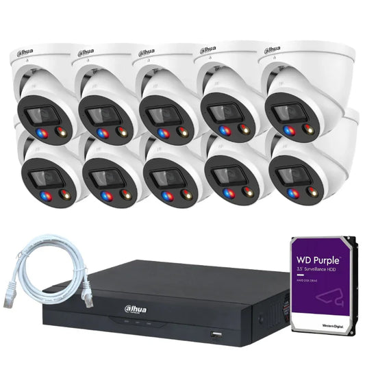 Kit de 10 caméras de surveillance DAHUA - Série TiOC