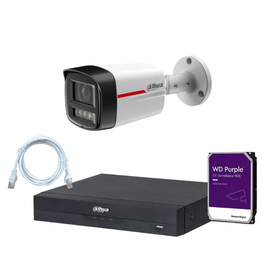 Kit de 1 caméra de surveillance extérieure DAHUA - Série WizColor