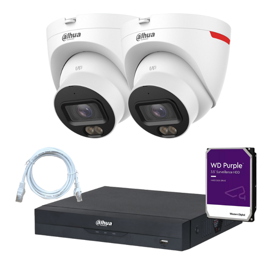 Kit de 2 caméras de surveillance DAHUA - Série WizColor