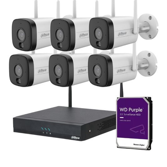 Kit de 6 caméras de surveillance extérieure DAHUA - WiFi sans fil