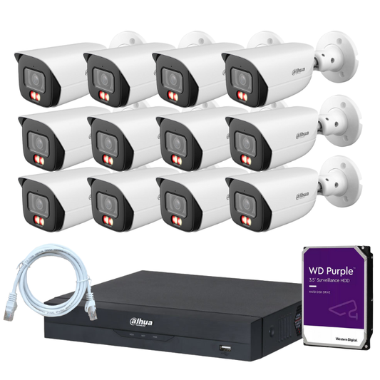 Kit de 12 caméras de surveillance extérieure DAHUA - Série Pro AcuPick