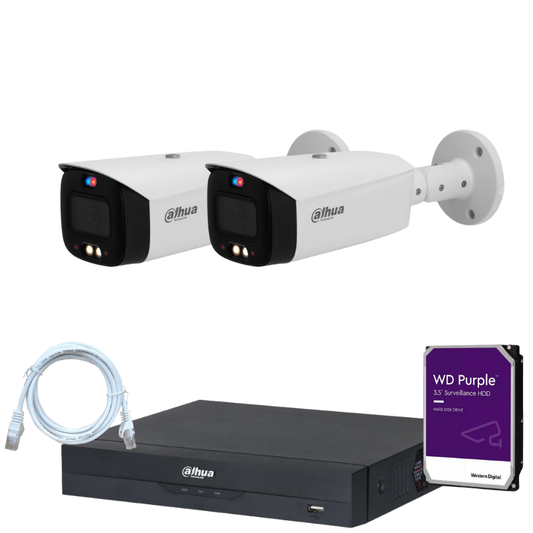 Kit de 2 caméras de surveillance extérieure DAHUA - Série TiOC