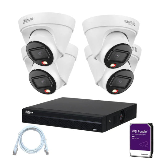 Kit de 4 caméras de surveillance DAHUA - Série Lite