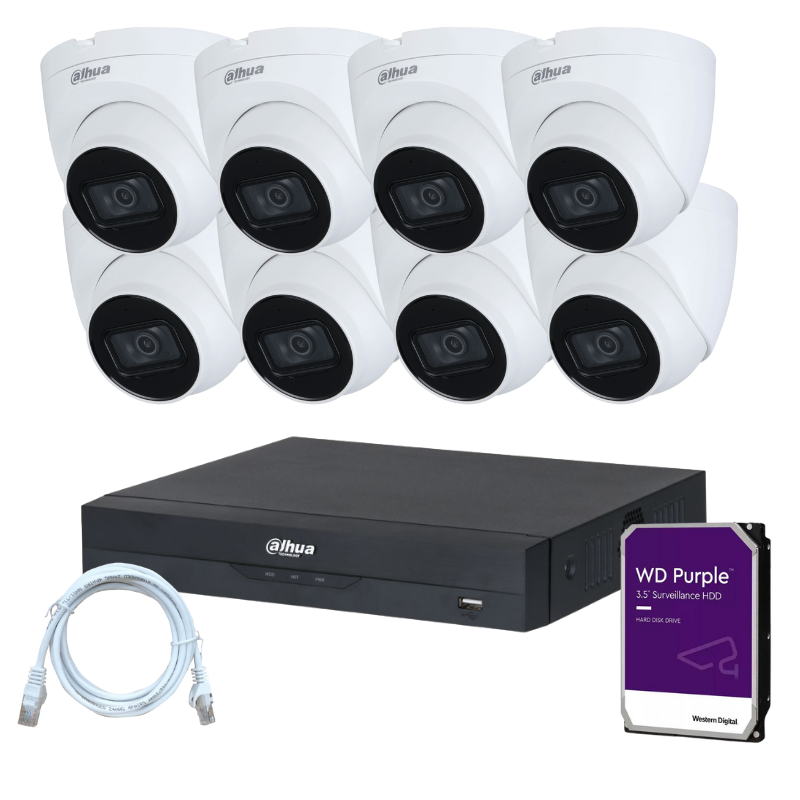 Kit de 8 caméras de surveillance DAHUA - Série Wizsense
