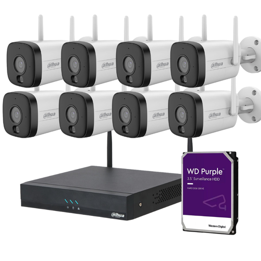 Kit de 8 caméras de surveillance extérieure DAHUA - WiFi sans fil