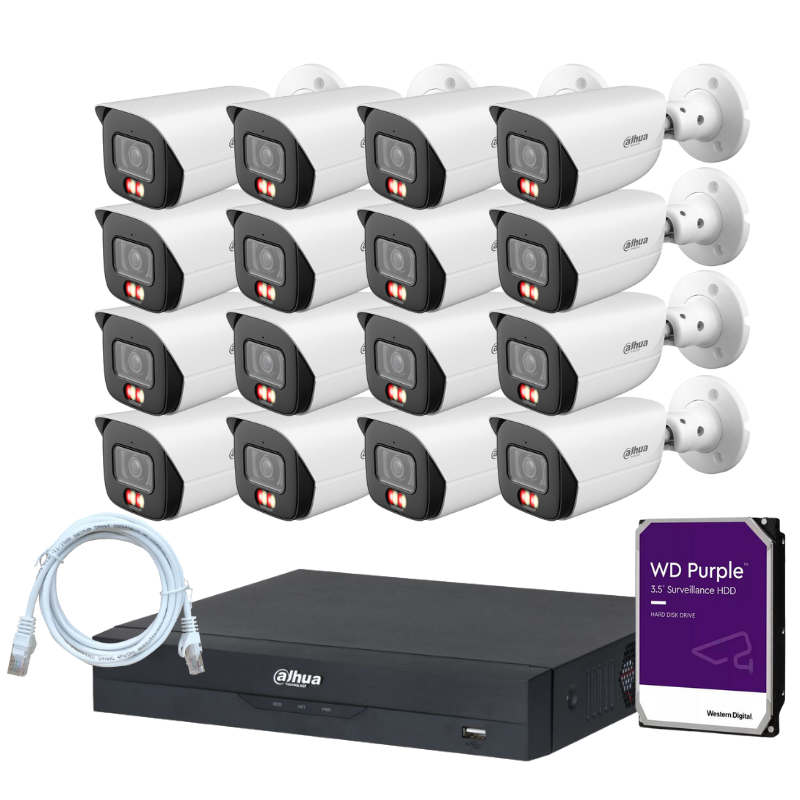 Kit de 16 caméras de surveillance extérieure DAHUA - Série Pro AcuPick