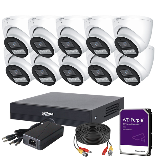 Kit de 10 caméras de surveillance analogique DAHUA - Série Pro