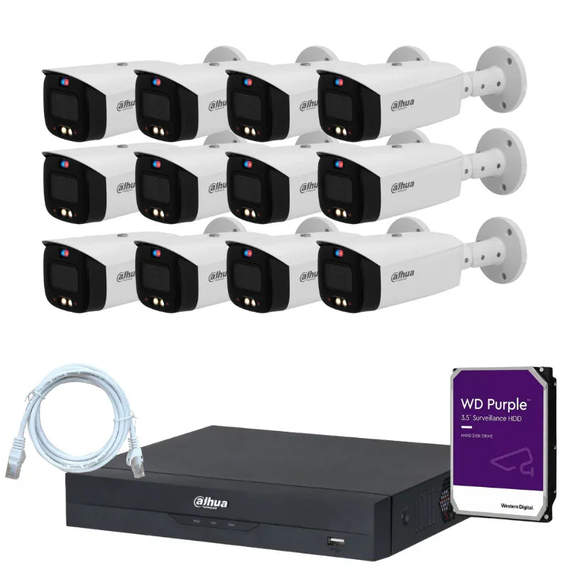 Kit de 12 caméras de surveillance extérieure DAHUA - Série TiOC