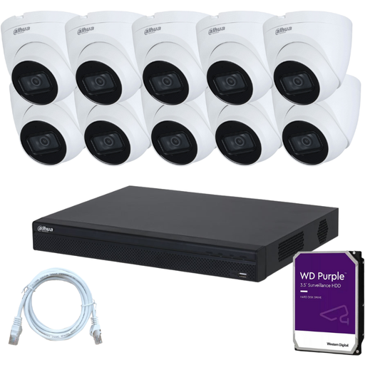 Kit de 10 caméras de surveillance DAHUA - Série Wizsense