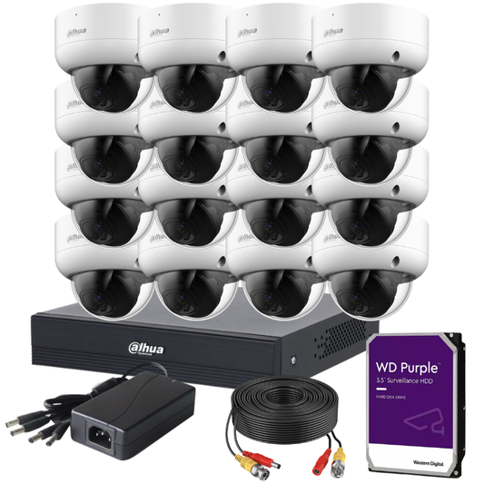 Kit de 16 caméras de surveillance analogique DAHUA - Série Pro Anti-Vandalisme