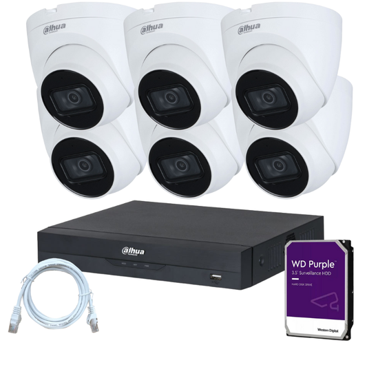 Kit de 6 caméras de surveillance DAHUA - Série Wizsense