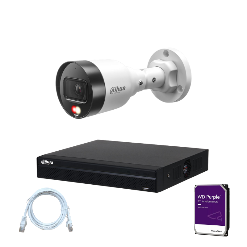 Kit de 1 caméra de surveillance extérieure DAHUA - Série Lite