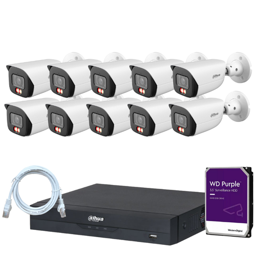 Kit de 10 caméras de surveillance extérieure DAHUA - Série Pro AcuPick