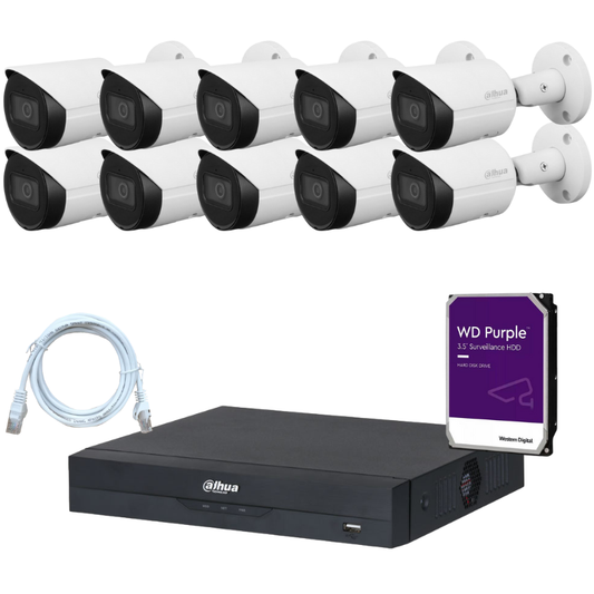 Kit de 10 caméras de surveillance DAHUA - Série Wizsense