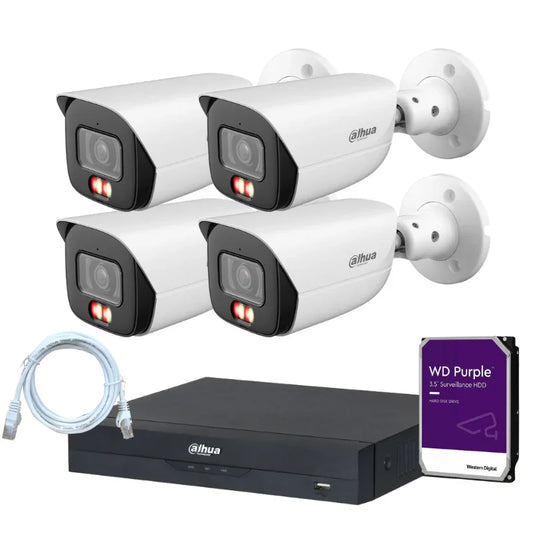 Kit de 4 caméras de surveillance extérieure DAHUA - Série Pro
