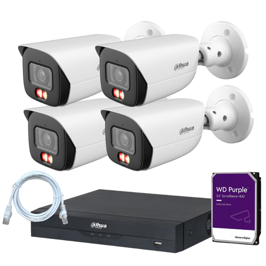 Kit de 4 caméras de surveillance extérieure DAHUA - Série Pro AcuPick