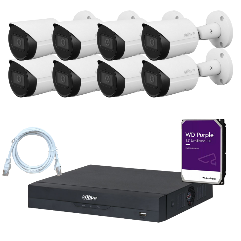 Kit de 8 caméras de surveillance DAHUA - Série Wizsense