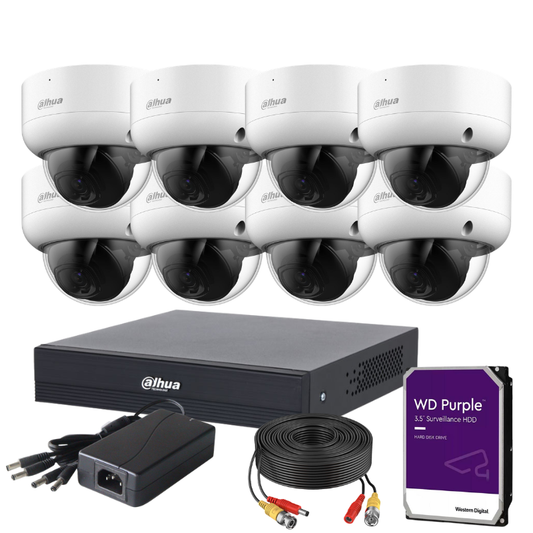 Kit de 8 caméras de surveillance analogique DAHUA - Série Pro Anti-Vandalisme