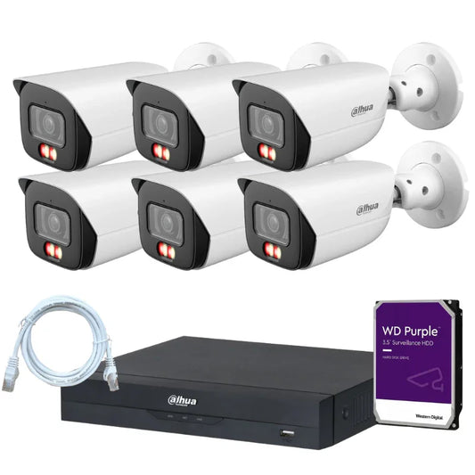 Kit de 6 caméras de surveillance extérieure DAHUA - Série Pro
