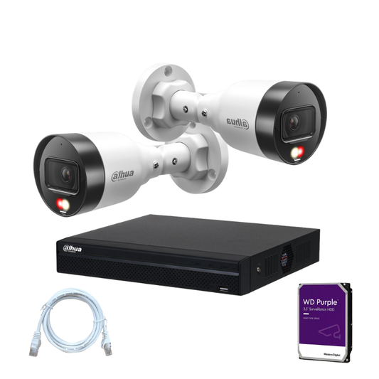 Kit de 2 caméras de surveillance extérieure DAHUA - Série Lite