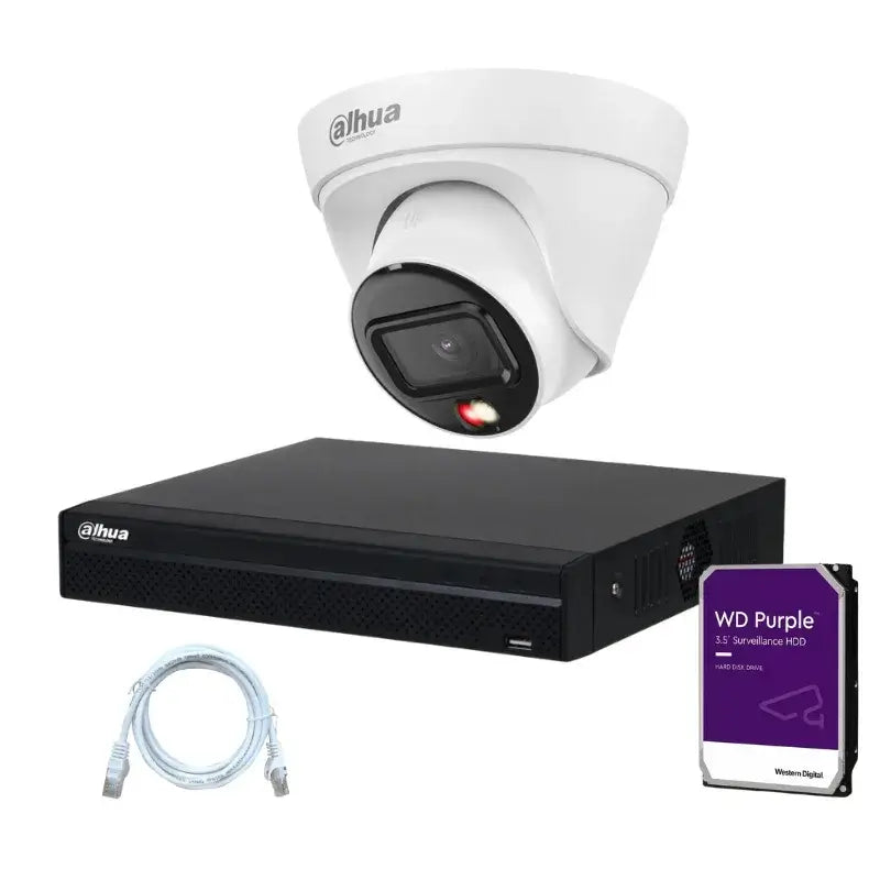Kit de 1 caméra de surveillance DAHUA - Série Lite avec équipement de surveillance