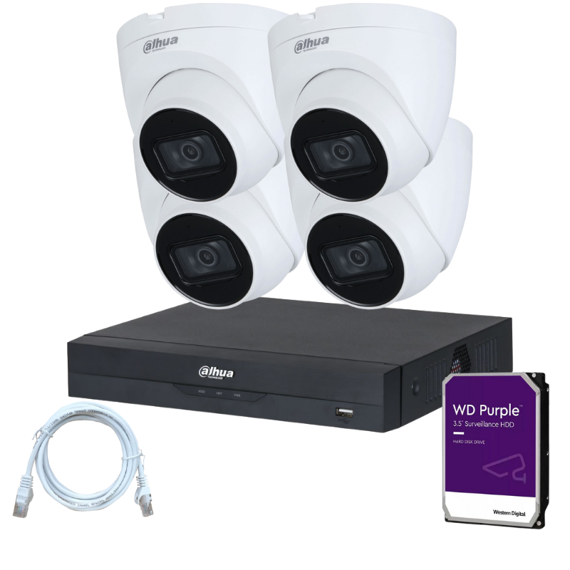 Kit de 4 caméras de surveillance DAHUA - Série Wizsense