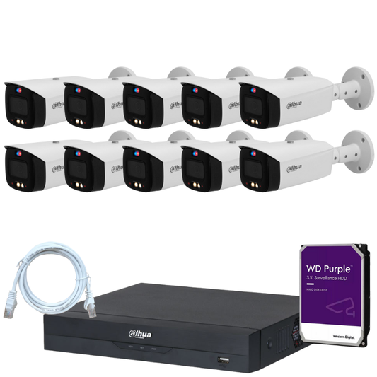 Kit de 10 caméras de surveillance extérieure DAHUA - Série TiOC
