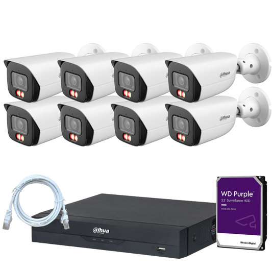 Kit de 8 caméras de surveillance extérieure DAHUA - Série Pro AcuPick