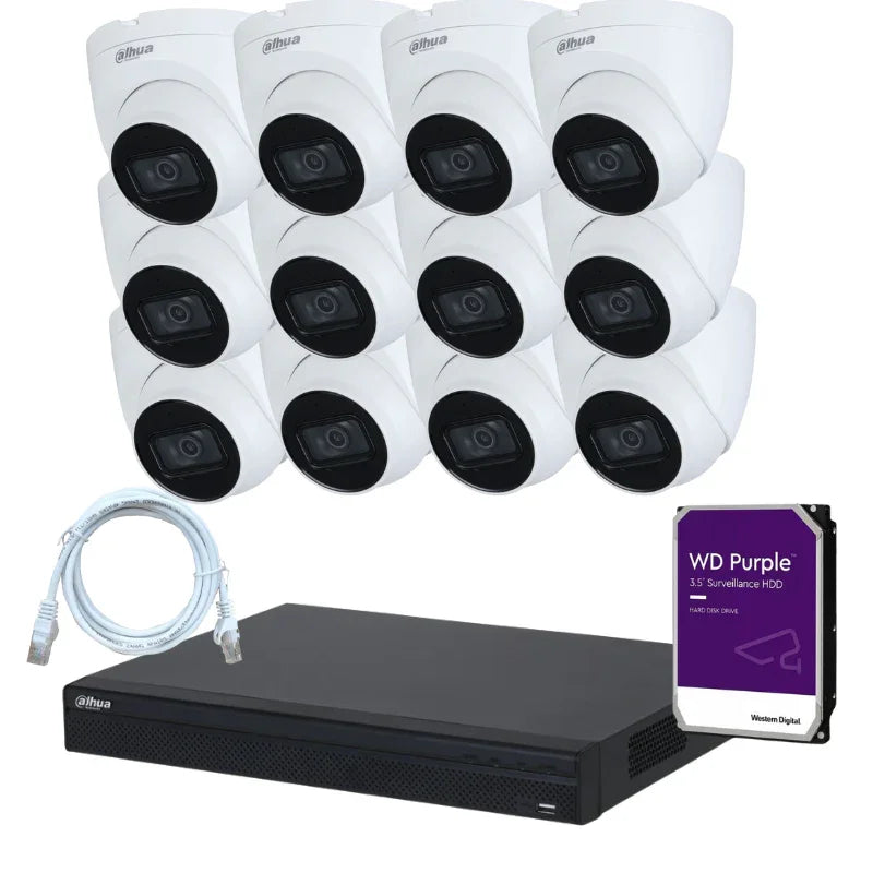 Kit de 12 caméras de surveillance DAHUA - Série Wizsense