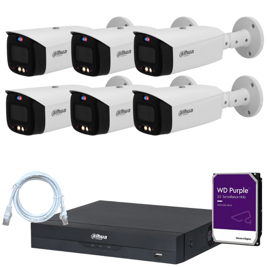 Kit de 6 caméras de surveillance extérieure DAHUA - Série TiOC